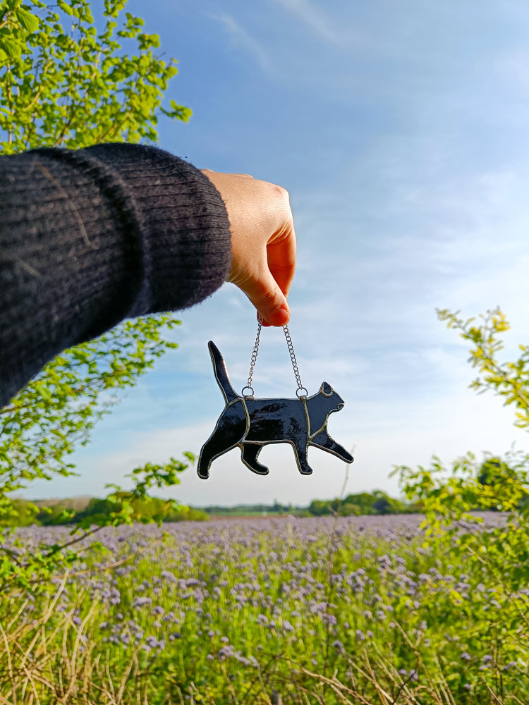 Chat pendentifs en vitrail
