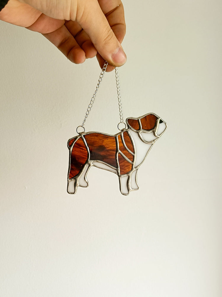 Chien pendentifs en vitrail