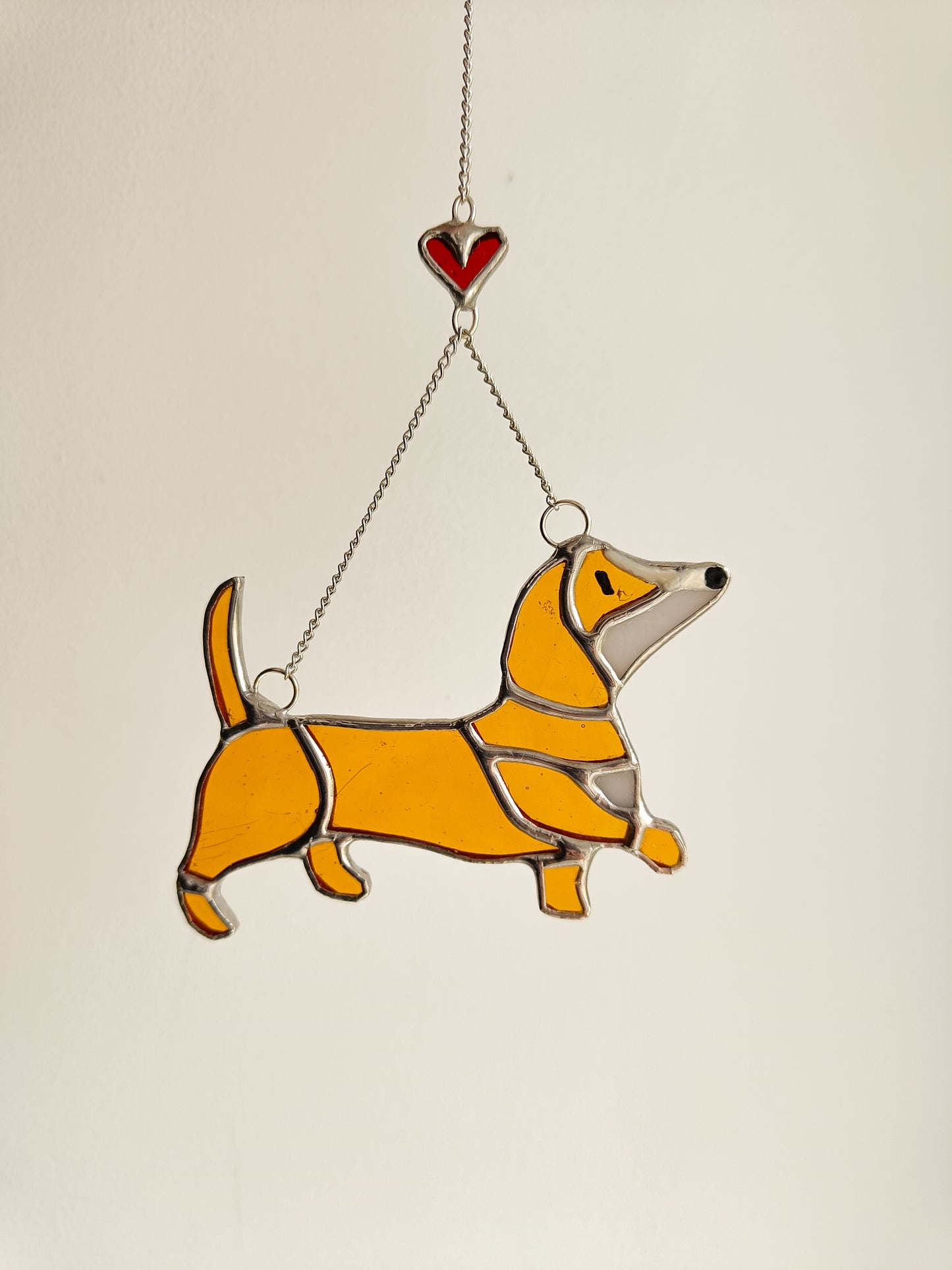 Stained glass DACHSHUND