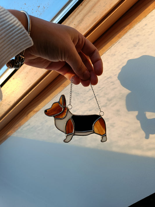 Stained glass CORGI