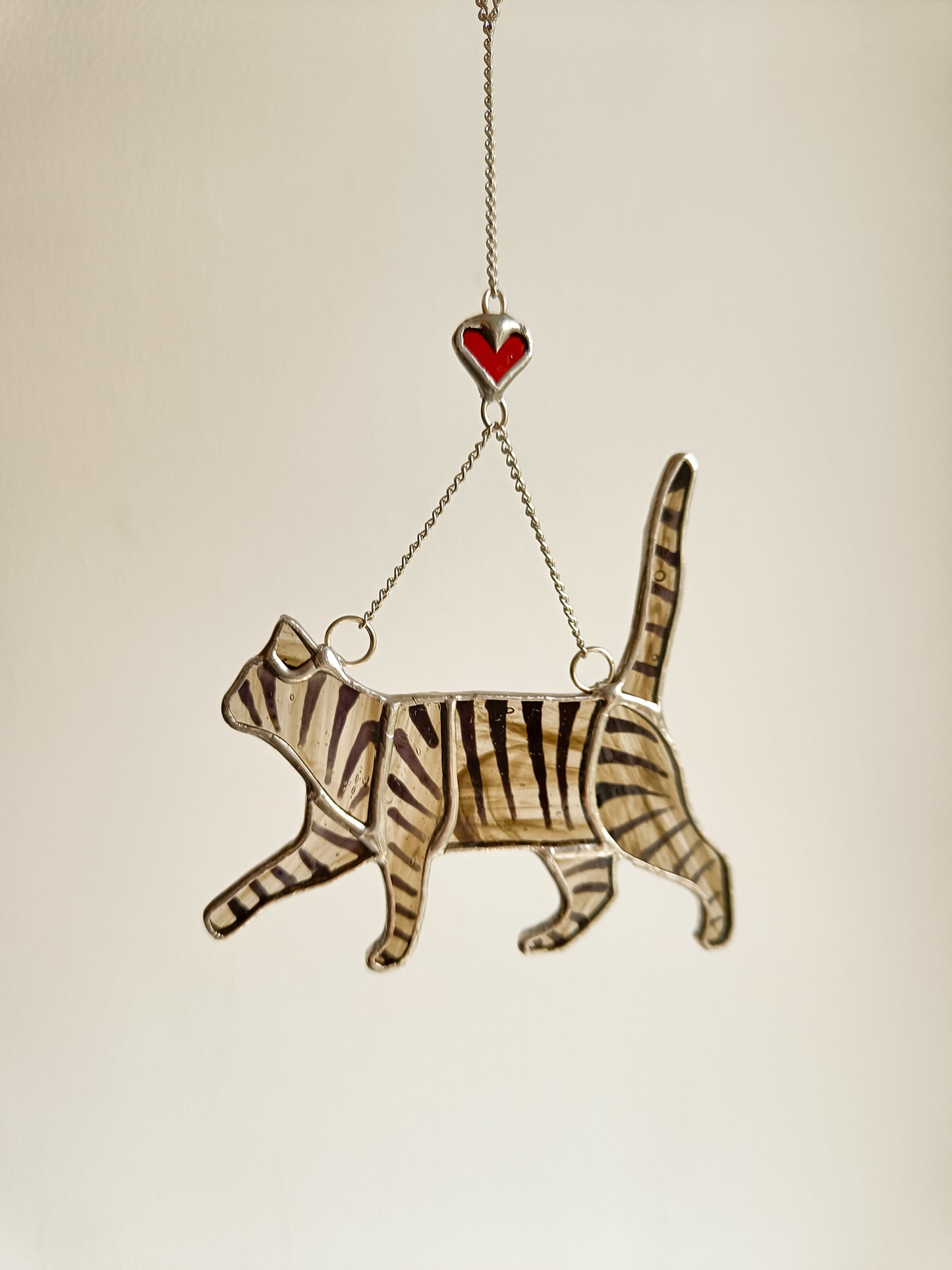 Stained glass striped CAT