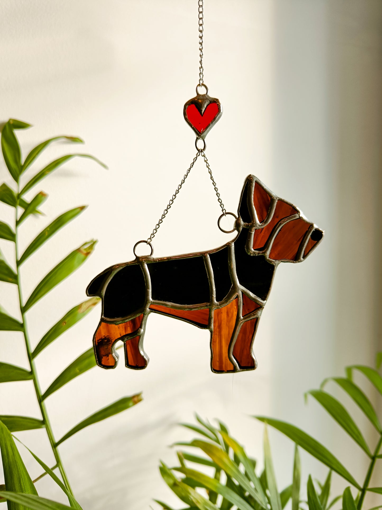 Stained glass YORKSHIRE TERRIER